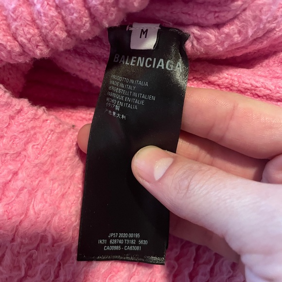 Balenciaga Pink Logo Sweater - Picture 5 of 6